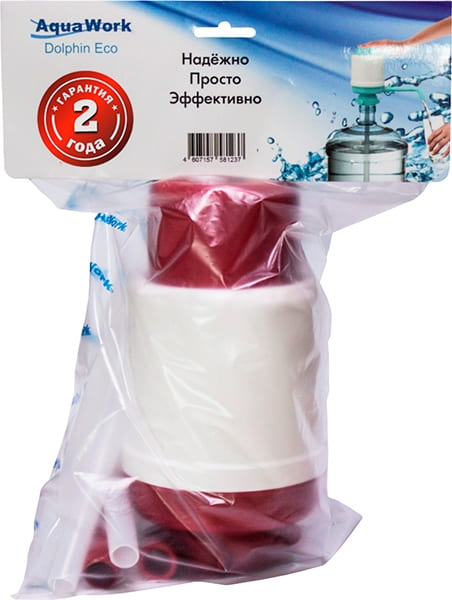 Помпа для воды Дельфин Эко красная (в пакете)